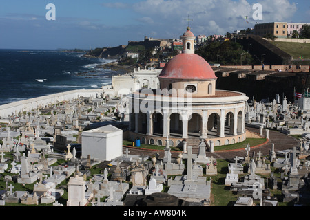 El Morro Fort Friedhof historischen alten San Juan Puerto rico Stockfoto