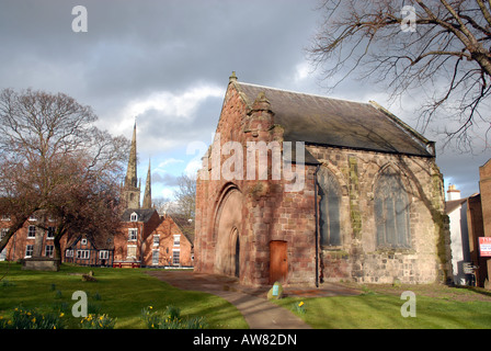 Die Überreste der alten St. Chads in Shrewsbury Shropshire Stockfoto