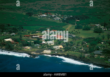 Blick von den Klippen von Kalaupapa-Halbinsel Molokai HI Hawaii Stockfoto