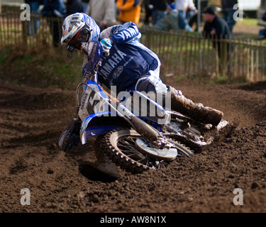 Motocross-Rennen im Hawkstone internationalen Motocross 03.02.08 Stockfoto