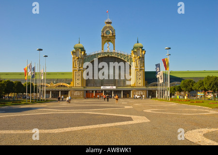 Prumyslovy palac, Vystaviste, Ausstellungsgelände, Bubenec, Prag, Tschechische Republik Stockfoto