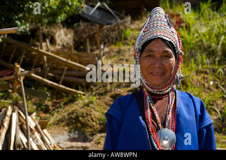 Akha Hügel Stamm Frau in der Provinz Chiang Rai Thailand Stockfoto