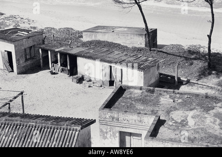 Häuser am Strand von Fort Dauphin, Madagaskar Stockfoto