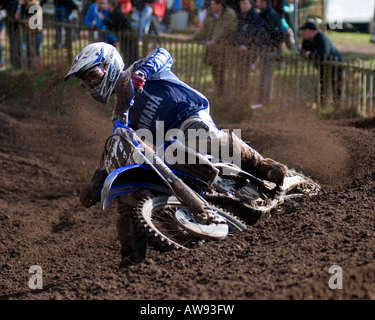 Motocross-Rennen im Hawkstone internationalen Motocross 03.02.08 Stockfoto