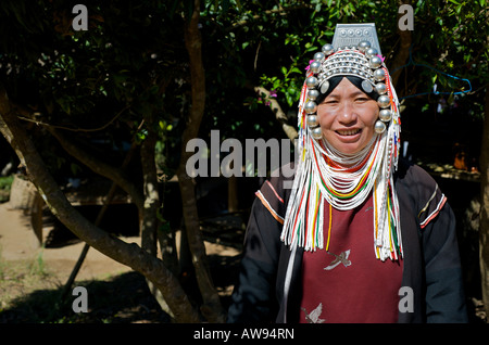 Akha Hügel Stamm Frau in der Provinz Chiang Rai Thailand Stockfoto