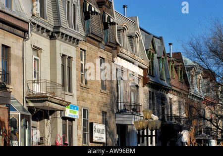 Straße St Denis-Kanada-Quebec-Montreal Stockfoto