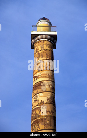 Wandgemälde, Lewis-Clark und Oregon Frühgeschichte auf der Astoria Spalte Astoria Oregon Stockfoto