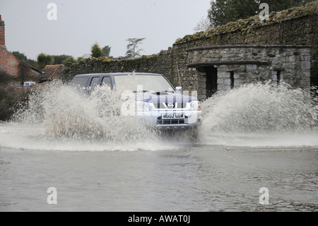 Überschwemmungen in Beaulieu, New Forest 2008 Stockfoto