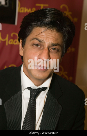 Bollywood Schauspieler Shah Rukh Khan bei einem Besuch bei Madame Tussauds in London Stockfoto