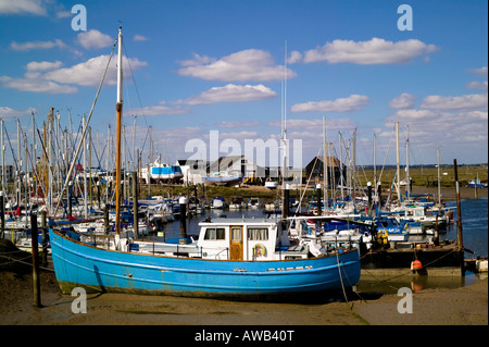 Boote am Tollesbury Essex Stockfoto