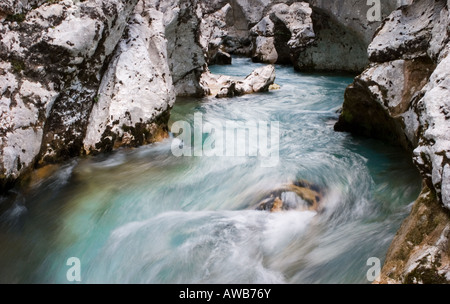 Soča Fluss in Slowenien Stockfoto