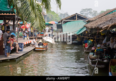 Schwimmenden Markt Bangkok Thailand South East Asia Stockfoto