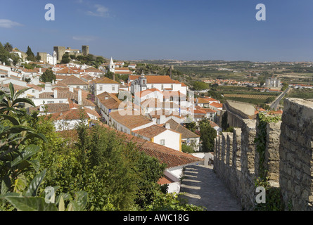 Portugal, Costa da Prata, Estremadura, Obidos, Mittelalterliche Stadt Stockfoto
