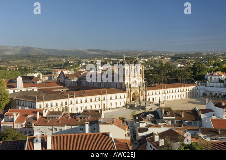 Europa, Portugal, Estremadura, Costa Da Prata, Alcobaca (Alcobaça) Blick von der Burgruine Stockfoto