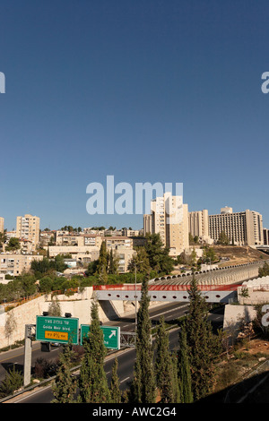 Israel Jerusalem Menachem Begin Highway Stockfoto