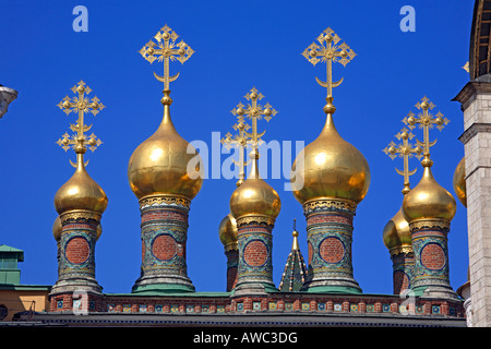 Russland, Moskau, Kreml, Kuppeln der Terem-Palast Stockfoto