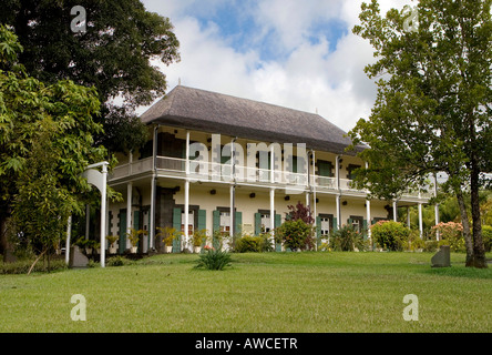 Le Chateau de Mon Plaisir, Sir Seewoosagur Ramgoolam Botanical Gardens, Pamplemousses, Mauritius Stockfoto