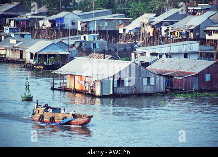 Boot auf Mekong Reisen Stockfoto