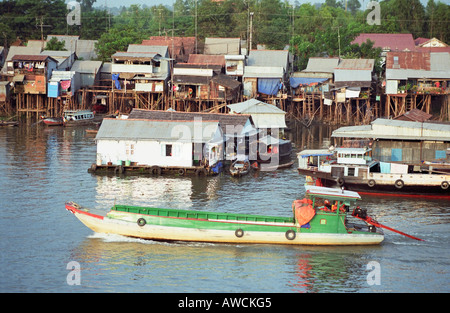 Boot auf Mekong Reisen Stockfoto