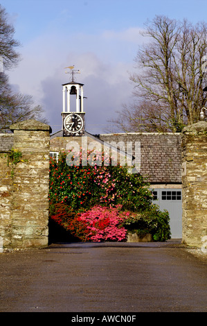 Uhrturm Boconnoc Haus Cornwall Frühjahr 2005 Stockfoto