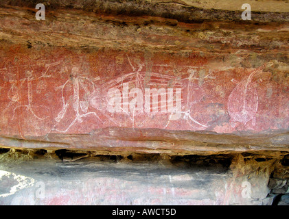 Aboriginal Felsmalereien, Kakadu-Nationalpark Stockfoto