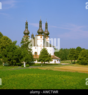 Kappel Stadt Waldsassen Oberpfalz Bayern Deutschland Wallfahrtskirche Heilige Geist gebaut von Georg Dientzenhofer 1682 auf 1 Stockfoto