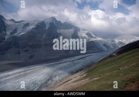 Mt. Großglockner und Pasterze Gletscher, Nationalpark Hohe Tauern, Kärnten, Österreich, Europa Stockfoto