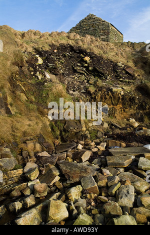 Dh Küstenerosion KÜSTENEROSION Küstenerosion im Vereinigten Königreich cliff Erdrutsch Stockfoto