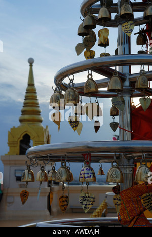 Glöckchen an Wat Saket (Goldener Berg Tempel), Bangkok, Thailand Stockfoto