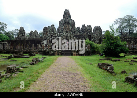 Tempel Bayon in der antiken Stadt Angkor Thom, Kambodscha Stockfoto