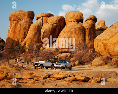 Typischen Felsformationen, Erongo Berge, Namibia, Afrika Stockfoto