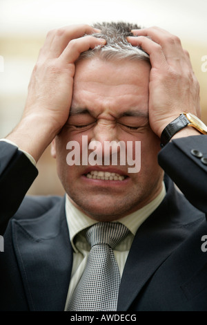 Portrait von wütenden Mann Stockfoto