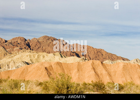 Erodierten Mekka Hügel auf der San-Andreas-Verwerfungslinie mit Blick auf die Salton Sea-Kalifornien Stockfoto