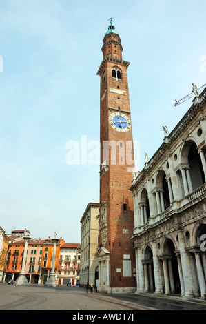 "Piazza dei Signori", Vicenza, Venetien, Italien "Torre di Piazza" Stockfoto