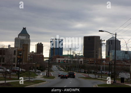 Downtown Greensboro North Carolina, 8. März 2008 Stockfoto