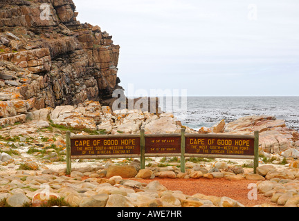Blick aufs Meer am Kap der Guten Hoffnung, Südafrika Stockfoto