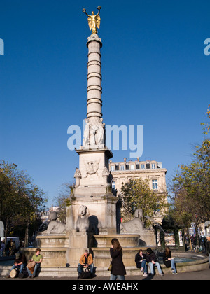 La Fontaine du Palmier im Place du Châtelet, Paris, Frankreich, Europa Stockfoto