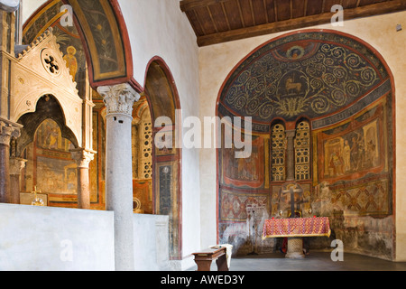 Apsis in rechten Seitenschiff von Santa Maria in Cosmedin Kirche, Rom, Italien, Europa Stockfoto