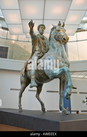 Reiterstatue des Marcus Aurelius (Original), Kapitolinische Museen, Rom, Italien, Europa Stockfoto