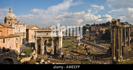 Forum Romanum (Roman Forum) gesehen vom Kapitol, Rom, Italien, Europa Stockfoto