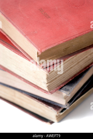 Stapeln von alten Büchern Stockfoto