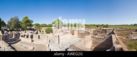 Alte Bäder mit Mosaikböden in Ostia Antica archäologischen Stätte, Rom, Italien, Europa Stockfoto