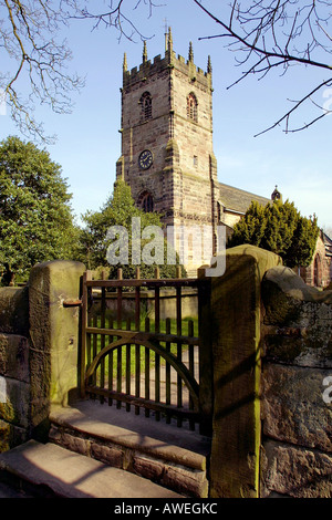 England Cheshire Prestbury St. Peters Kirchturm Stockfoto