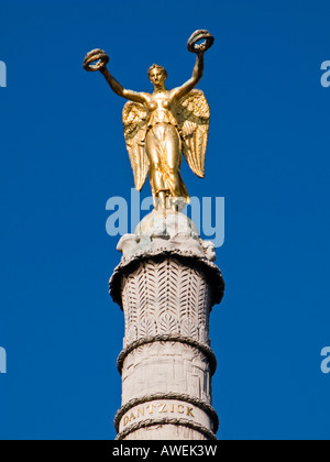 Detail des Sieges-Figur auf dem "La Fontaine du Palmier" Denkmal in der "Place du Châtelet" Paris Frankreich Europa Stockfoto