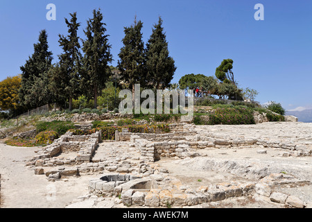 Treppen, Phaistos Palast Ruinen aus der minoischen Zeit, Kreta, Griechenland, Europa Stockfoto