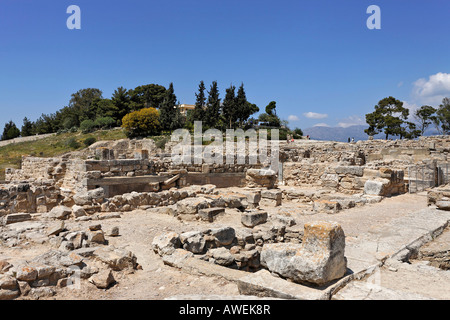 Phaistos Palast Ruinen aus der minoischen Zeit, Kreta, Griechenland, Europa Stockfoto