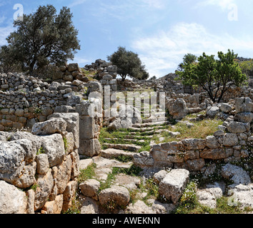 Ruinen aus dem fünften Jahrhundert v. Chr. (dorische Periode), Lato, Kreta, Griechenland, Europa Stockfoto