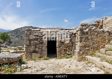 Ruinen aus dem fünften Jahrhundert v. Chr. (dorische Periode), Lato, Kreta, Griechenland, Europa Stockfoto