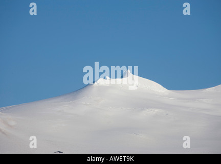 Snaefellsnessjoekull Peak, Snaefellsness Halbinsel, Island, Atlantik Stockfoto