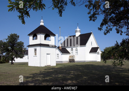 Die ukrainische katholische Kirche von St. Johannes der Täufer in Pappel Park Manitoba Kanada Stockfoto